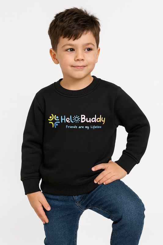 Hello Buddy Black Sweatshirt Boys 114