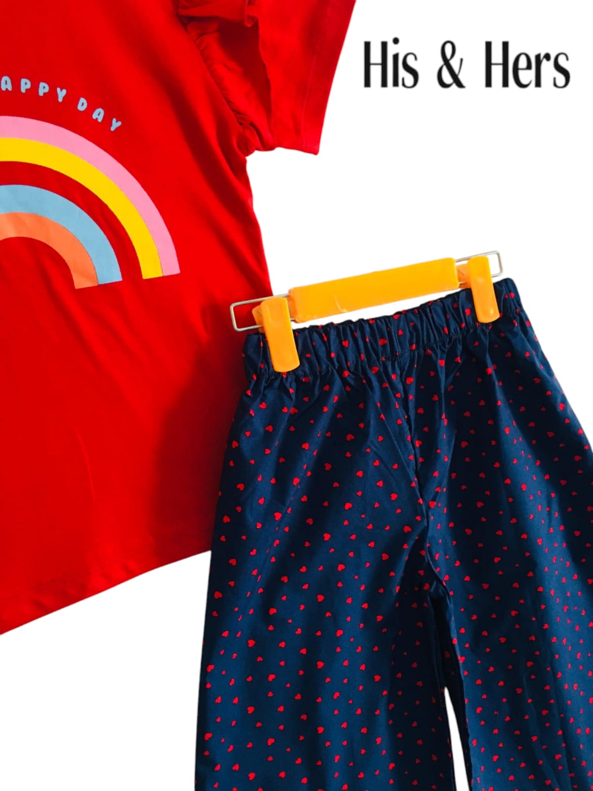 Rainbow Kid's Red T-Shirt & Cotton Flapper Girls 110