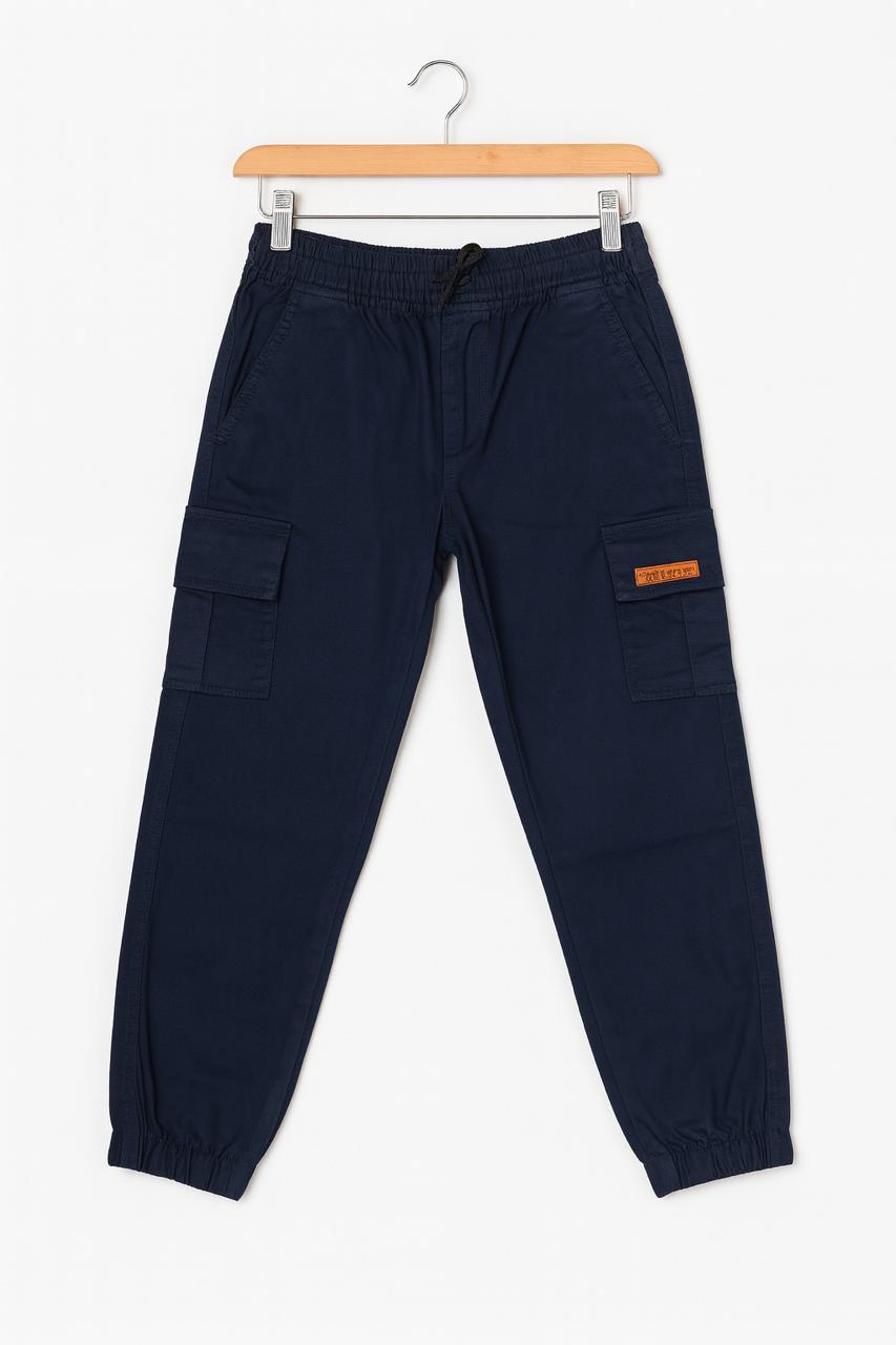 Boys' Navy Cargo Jogger Pants