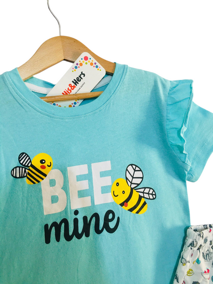 BEE Mine Blue T-Shirt & Cotton Flapper 203