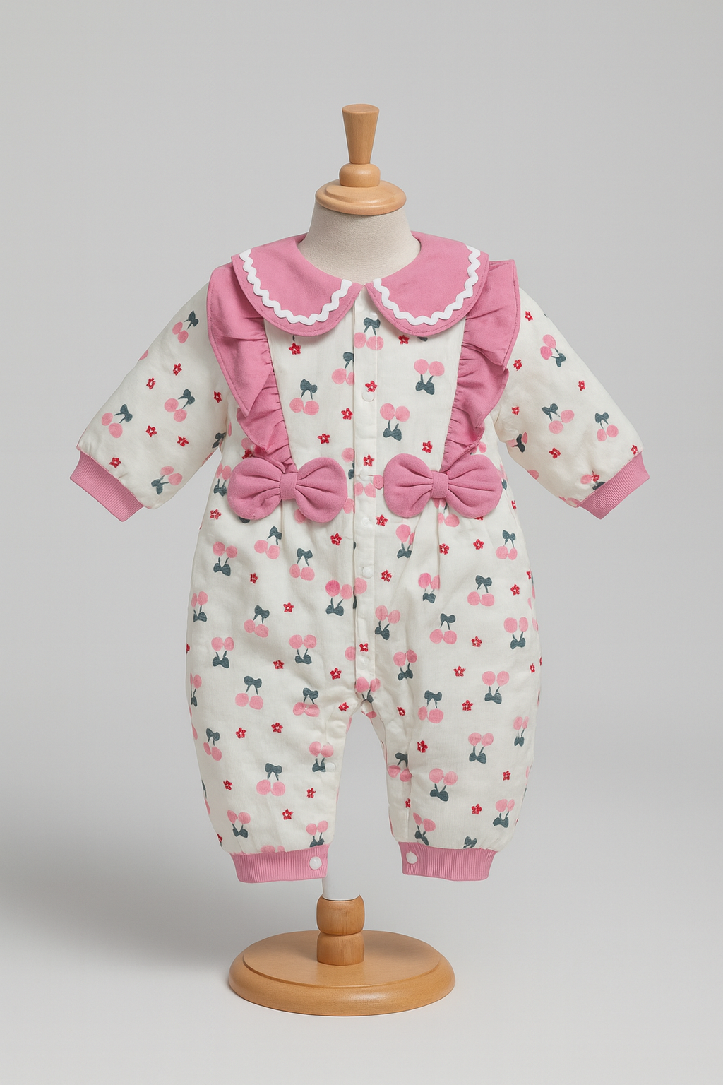 Sunny Bow Baby Romper – Pink Delight Edition 🌼🎀