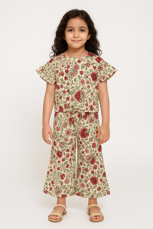 Purplish Pink Flowers Print  Skate Fish Girls 404