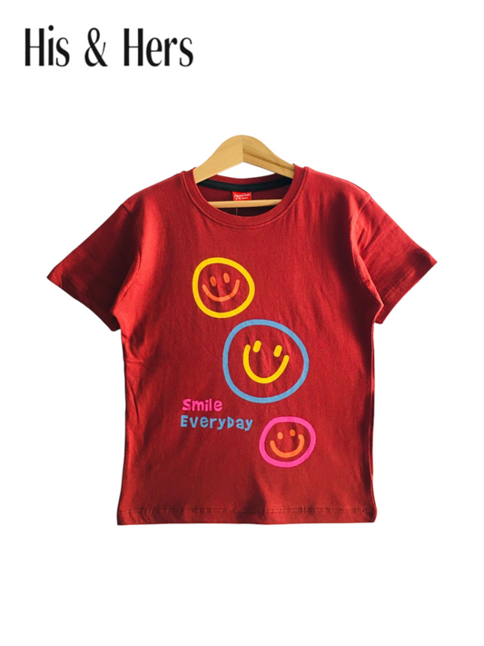 Smily Faces Red T-Shirt Boys 255