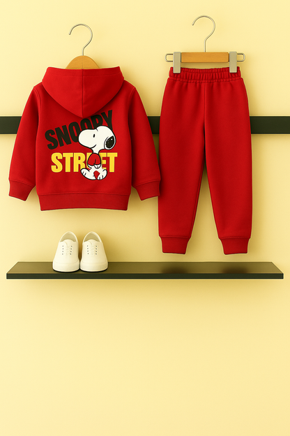 SNOOPY  Red Zipper Hoodie Tracksuit 131