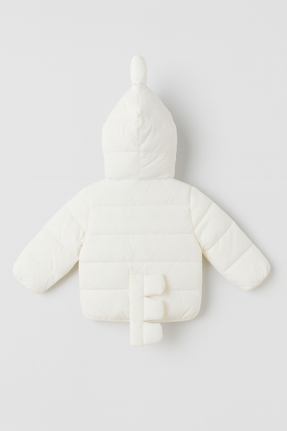 Imported Puffer Jacket 3D Tail - Shiny White