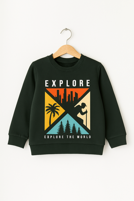 Explore Deep Forest Green Sweatshirt Boys 428