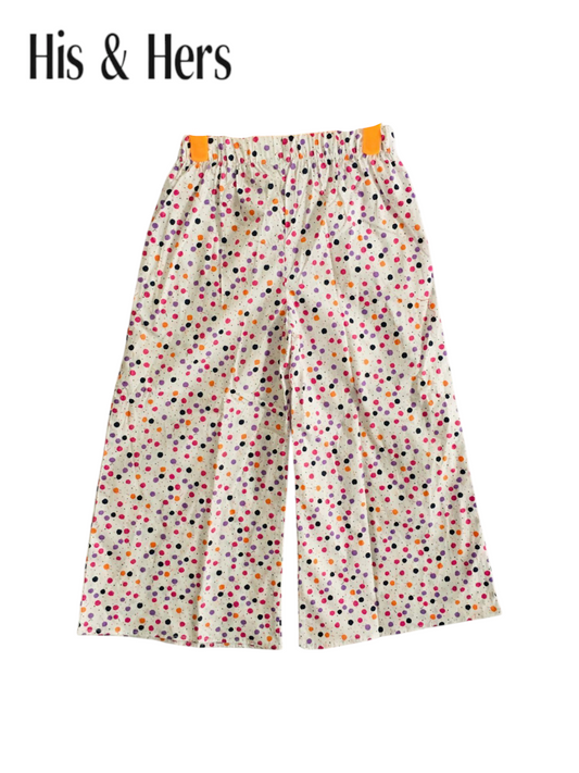 Colorful Dots White Cotton Flapper Girls
