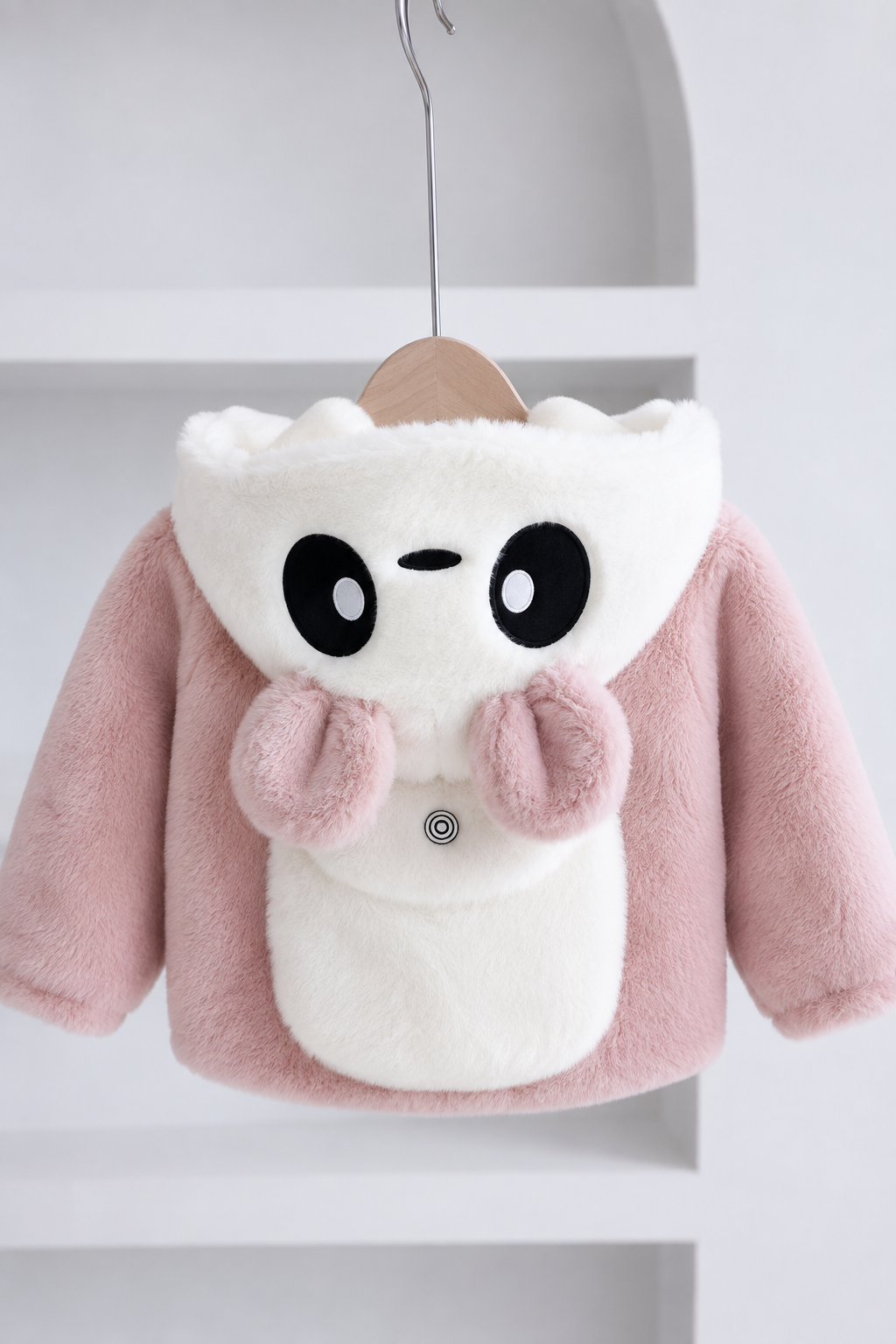 Cute Panda Plush Winter Jacket Pink 417
