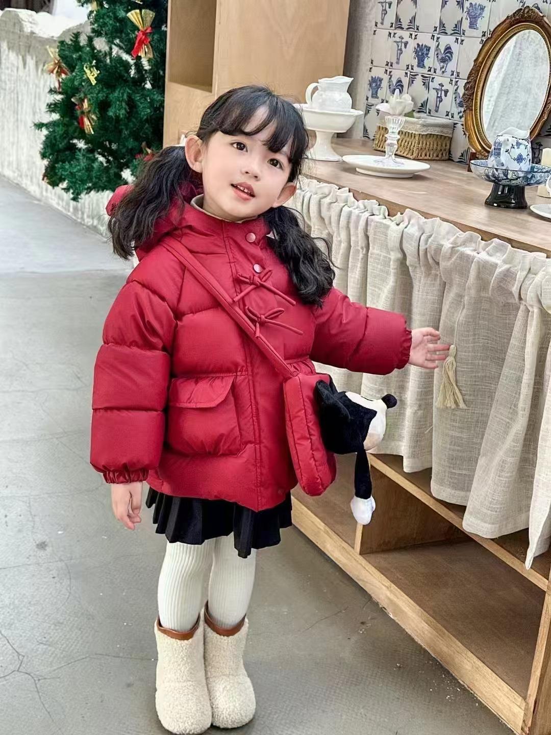 Misty Lilac Bow Puffer Jacket