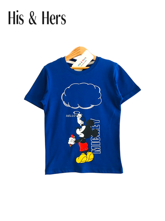 Mickey Mouse Kid's Blue T-Shirt Boys 110