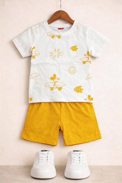 Explorer Mickey Allover Printed Boys  Nicker Suit 525