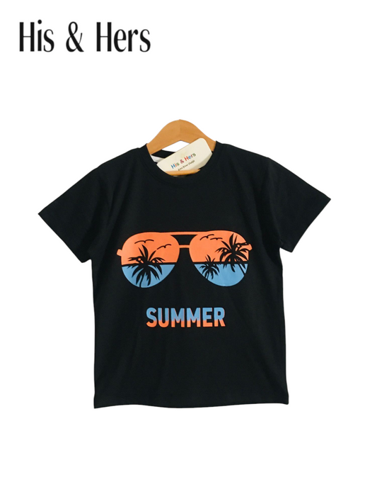 SUMMER Black T-Shirt Boys 122