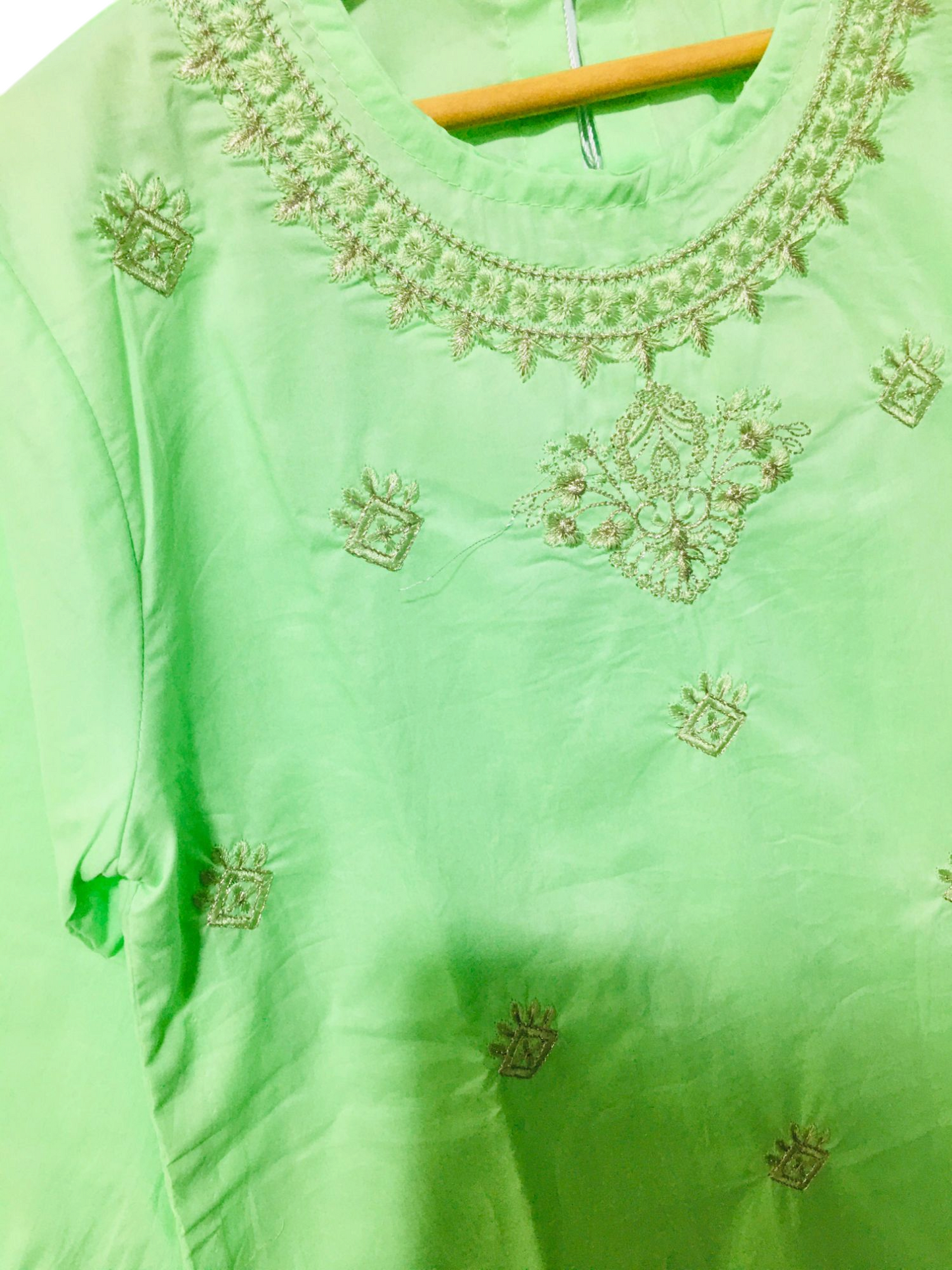 Embroidered Green 2PCS Suit 102
