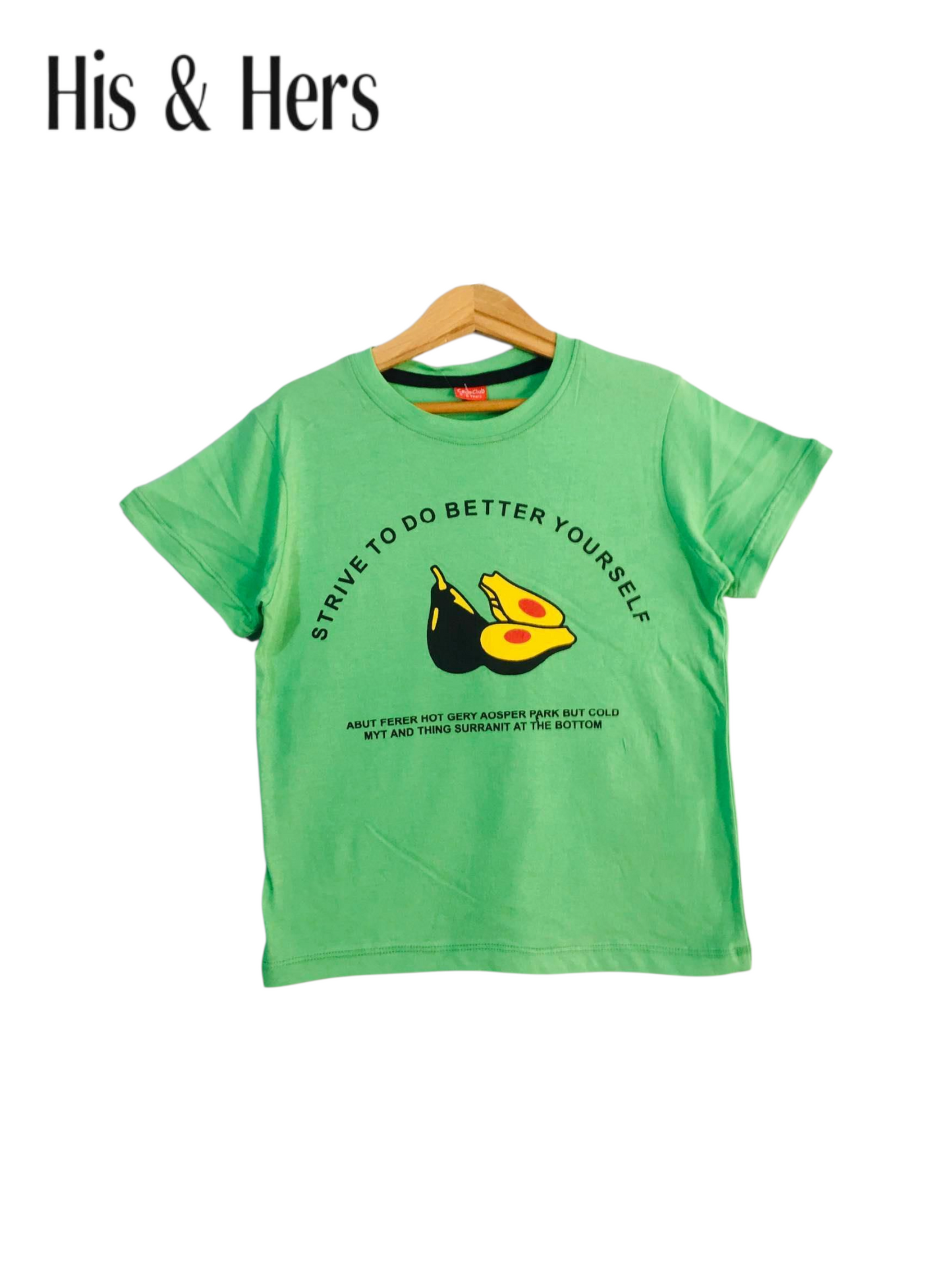 Avocado Print Green T-Shirt Boys 455