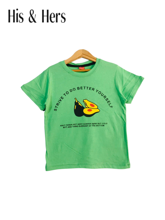 Avocado Print Green T-Shirt Boys 455