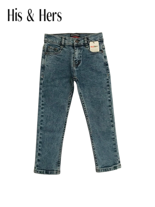 Kid's Elastic Waist Light Blue Jeans Boys