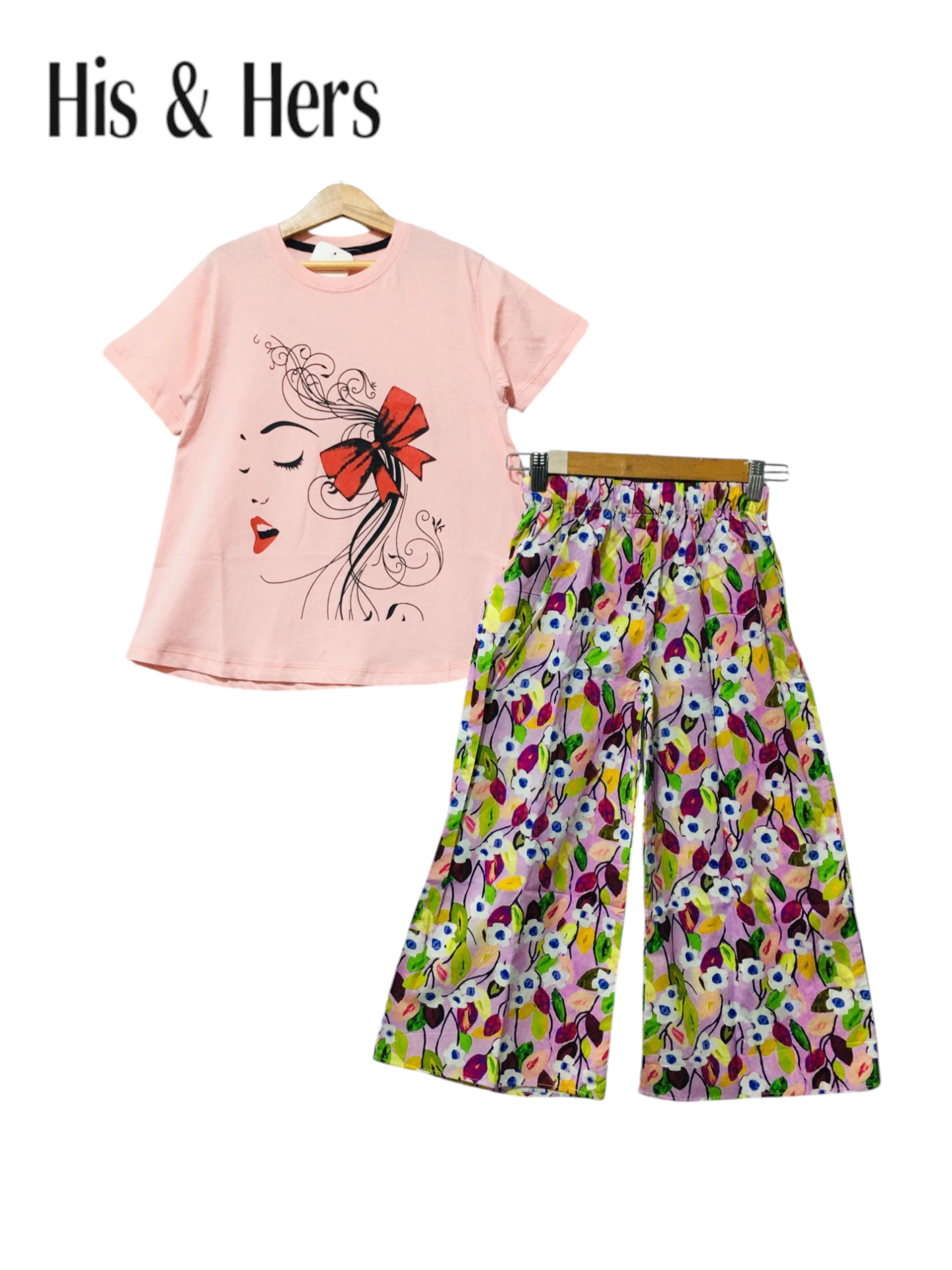 Beauty Pink T-Shirt & Cotton Flapper Girls 107