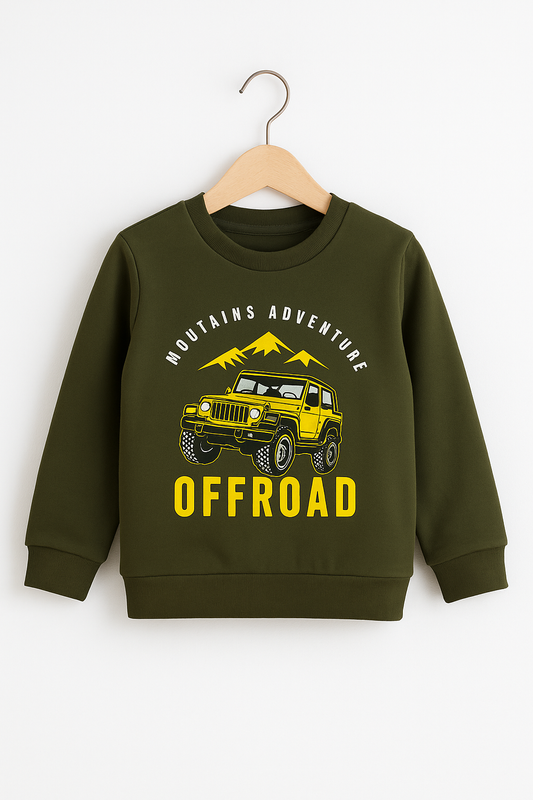 OFFROAD Olive Green Sweatshirt Boys 428