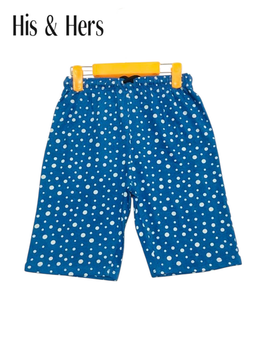 White Dots Allover Print Blue Nicker Boys 456