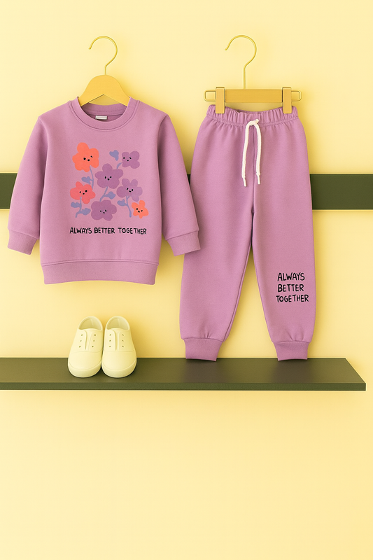 Always Be There Flowers Printed Tracksuit 208