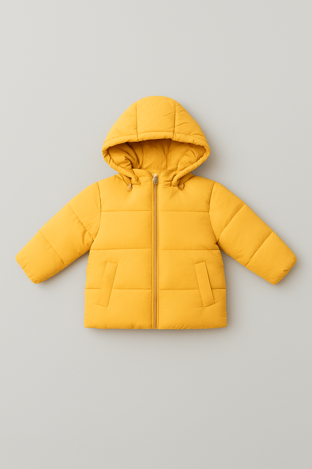 Imported Puffer Jacket Hooded -  Mustard