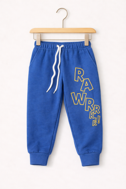 RAWRRR Blue Fleece Jogger Pants