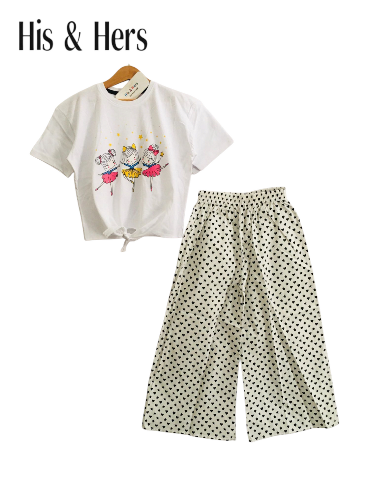 Three Dolls White T-Shirt &Cotton Flapper 112