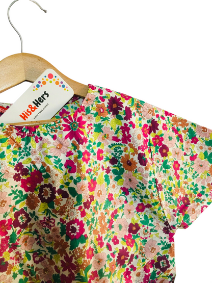 Multi Flowers Allover Print Skate Fish Girls 219