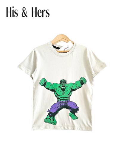 Hulk  Kid's off White T-Shirt Boys 110