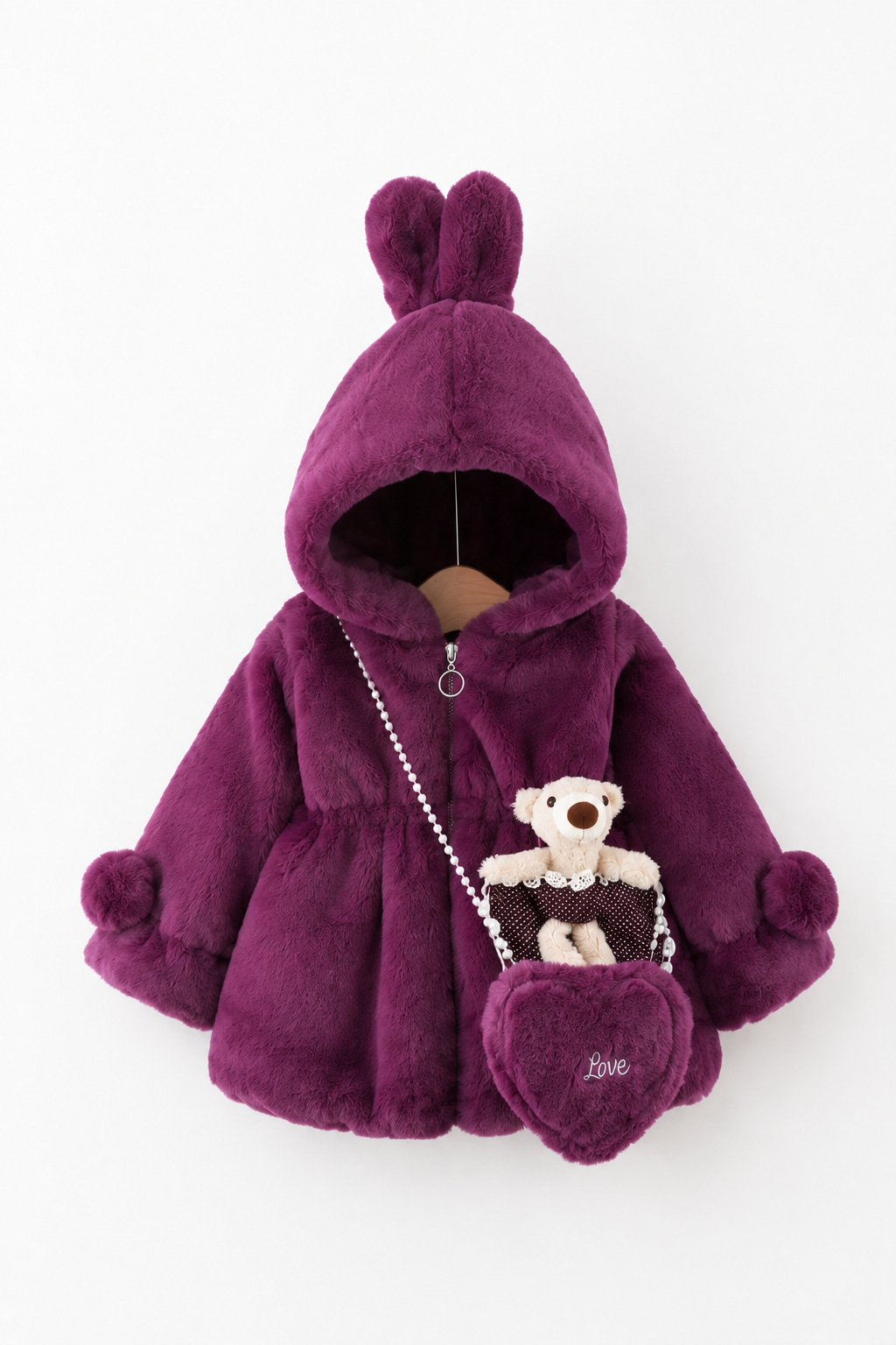 Royal Berry Bunny Coat -Deep Purple 924