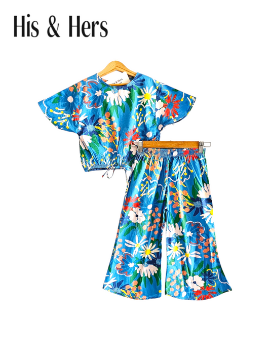 Flowers All Over Print Skate Fish Girls [1-4 Year] 113