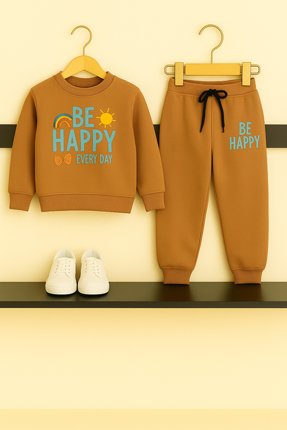 Be Happy Orange Tracksuit Girl