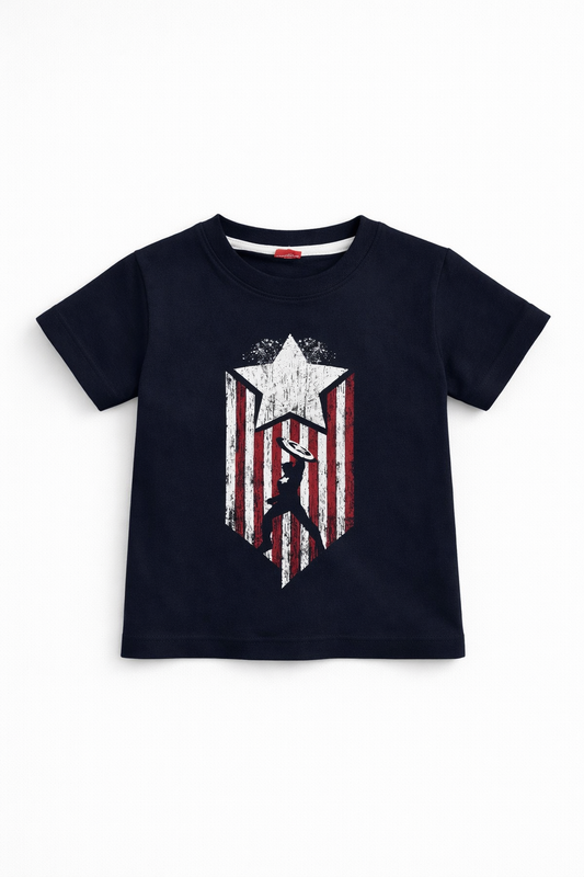 Star Shield Graphic Black T-Shirt 419
