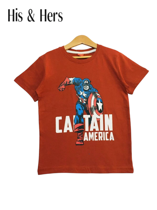 Captain America Red T-Shirt Boys 213