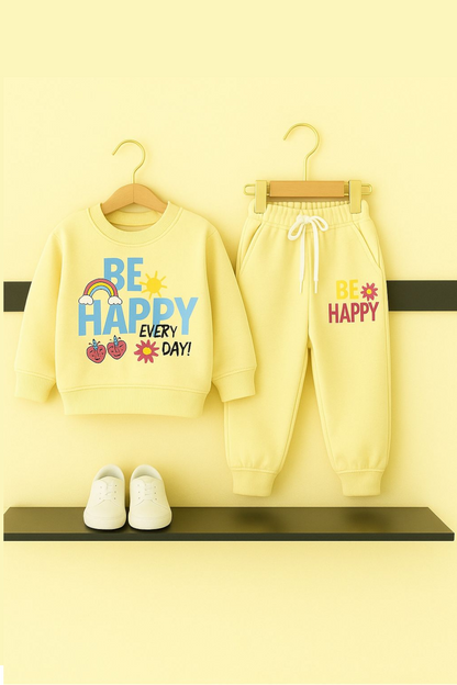 Be Happy Yellow  Tracksuit Girls 302