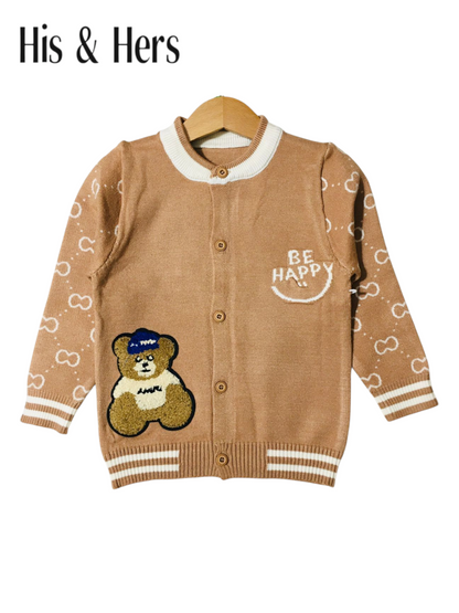 HAPPY Knitted Brown Sweater Cardigans Boys