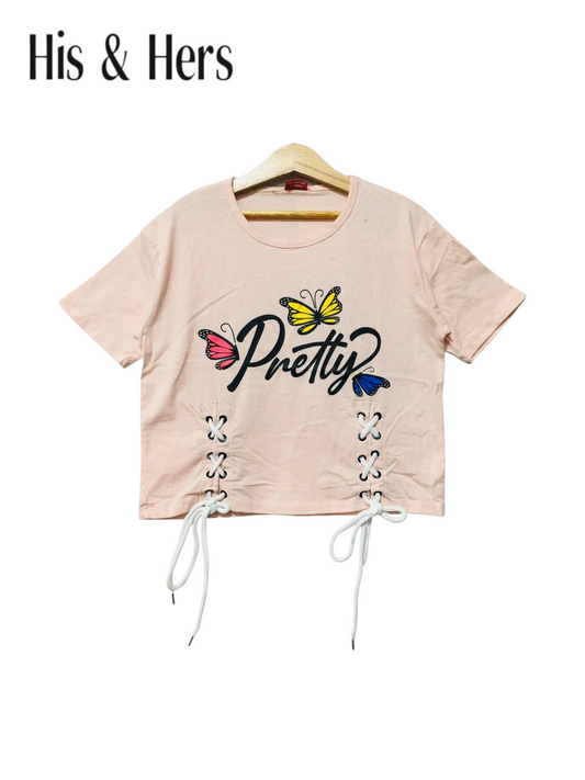 Pretty Light Pink T-Shirt Girls 220