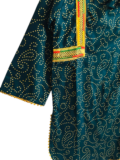 3 PCS Net Dubatta Navy Girls Suit 243