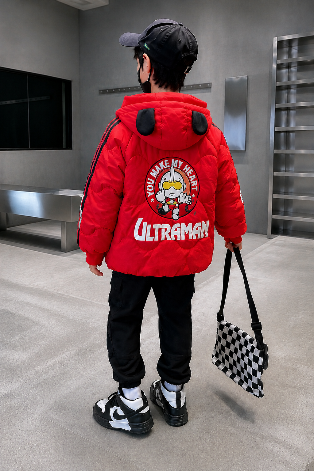 Ultraman Red Puffer Jacket