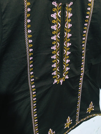Embroidered Chocolate Girls Top 232
