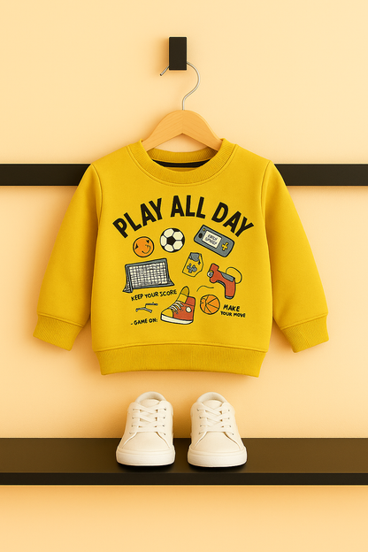 PLAY ALL DAY Yellow Sweatshirt 🌼 532