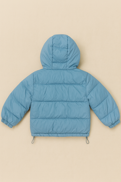 Imported Puffer Jacket Hooded -  Blue