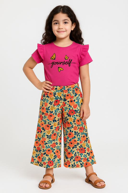 Yourself Pink T-Shirt & Cotton Flapper 446