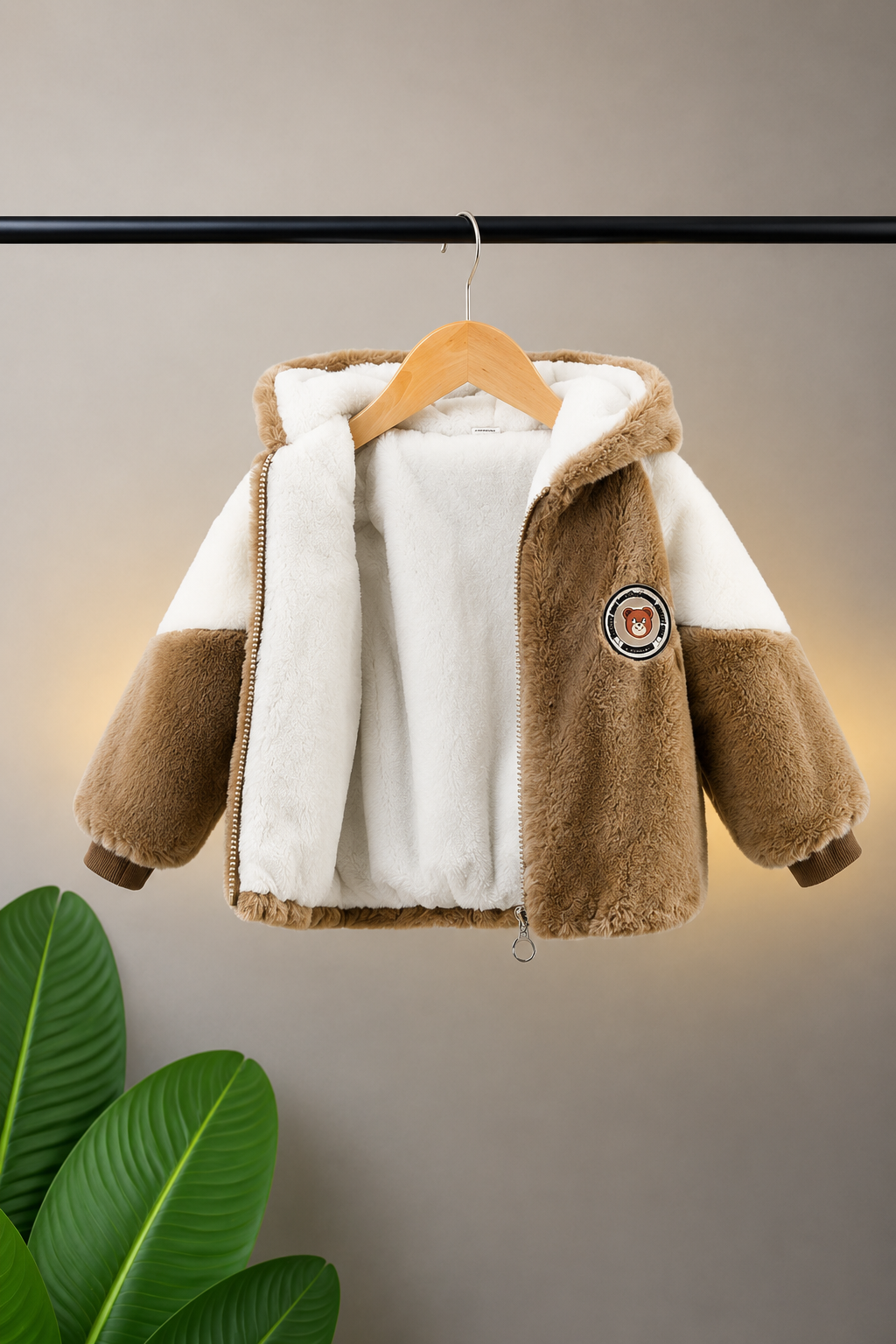 Theodore Plush Bear Jacket – Mocha Taupe 110