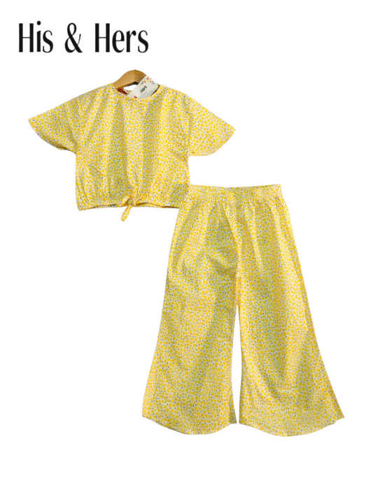 Yellow Hearts Print Skate Fish Girls 221