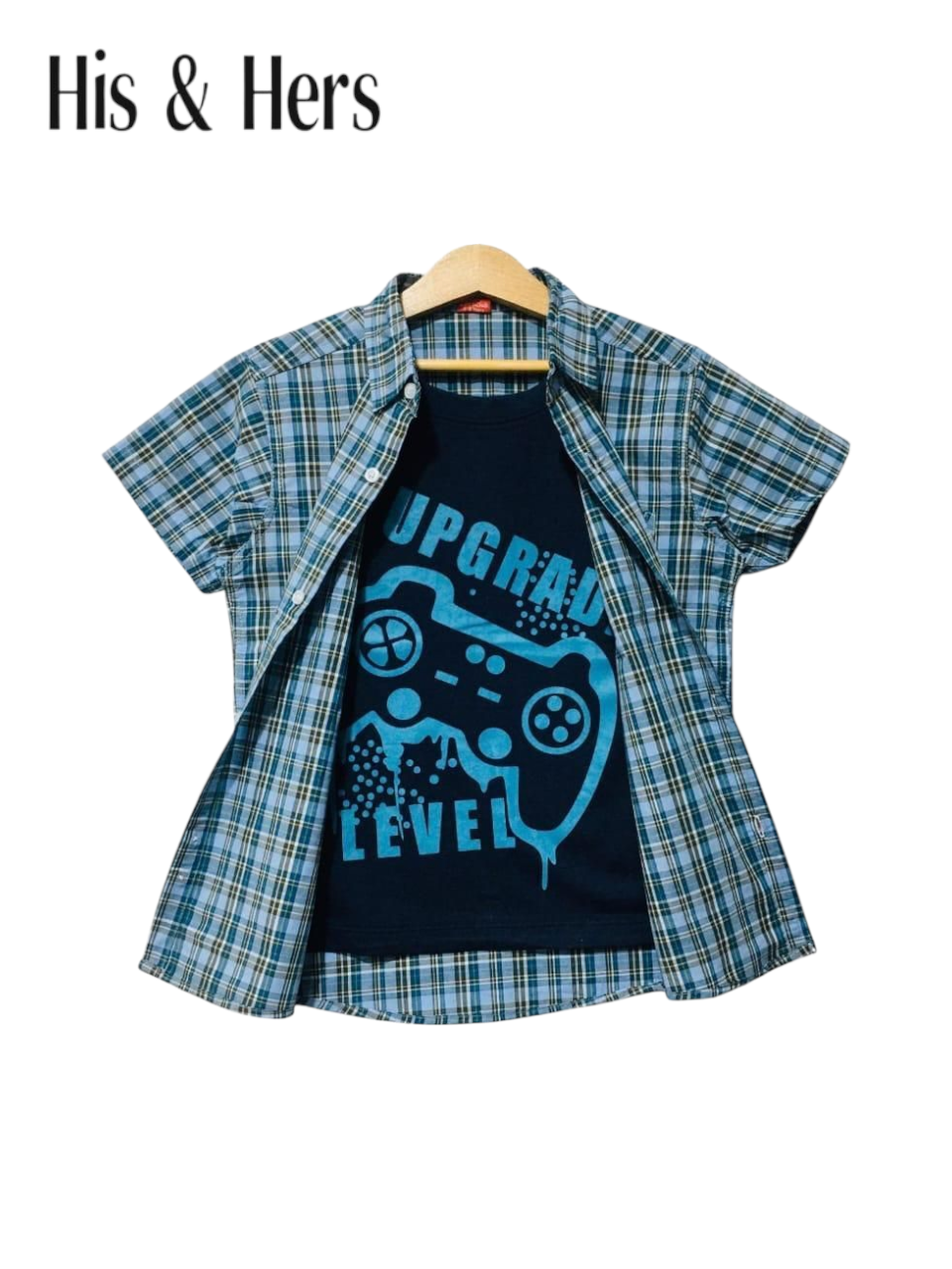 Black & Blue Checked Double Casual Shirt 250