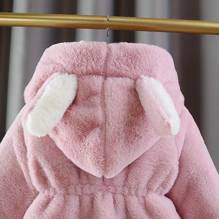 Bunny Charm Plush Jacket 🐰- Baby Pink 912