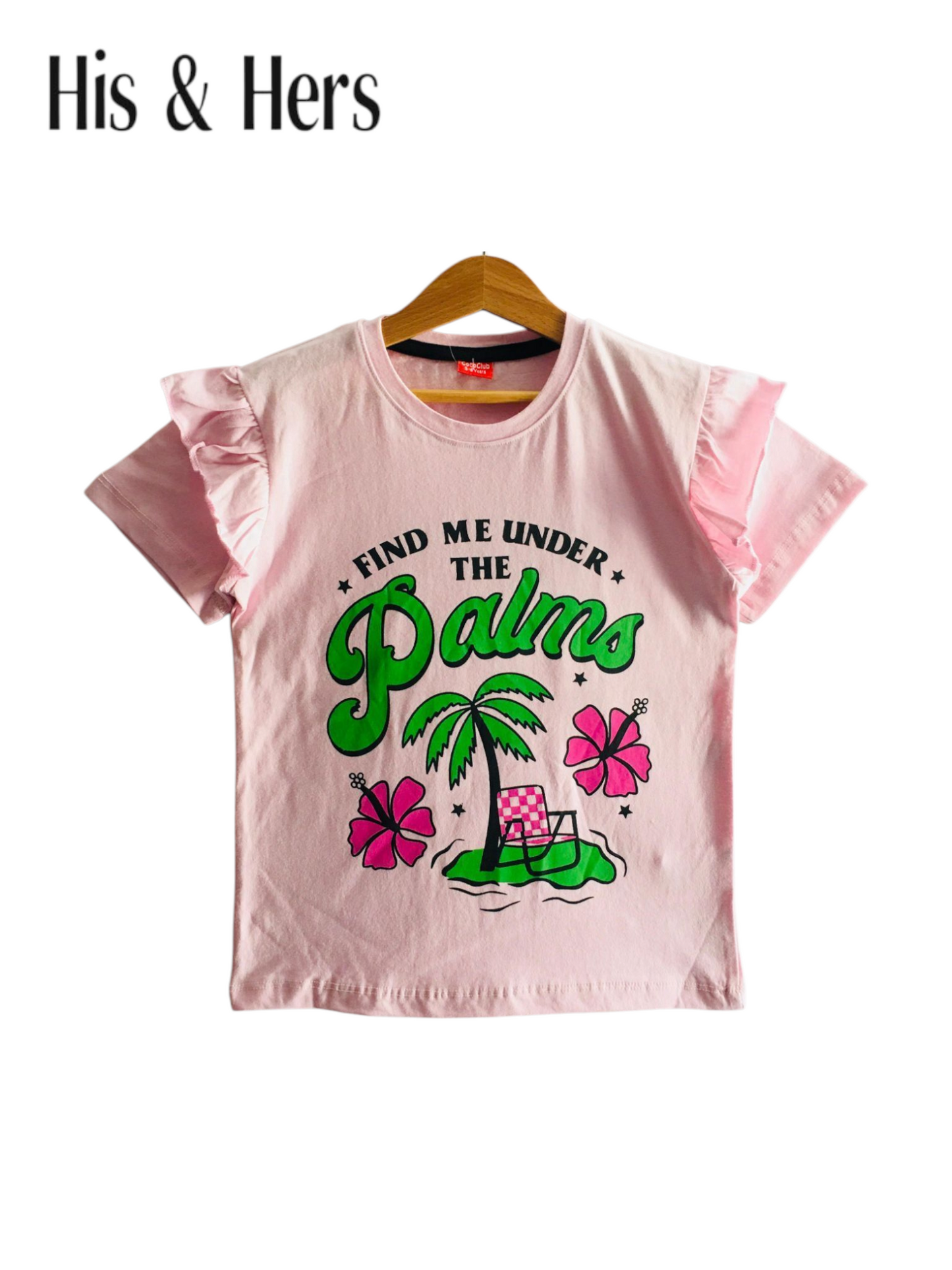 Palms Pink T-Shirt  Girls 241