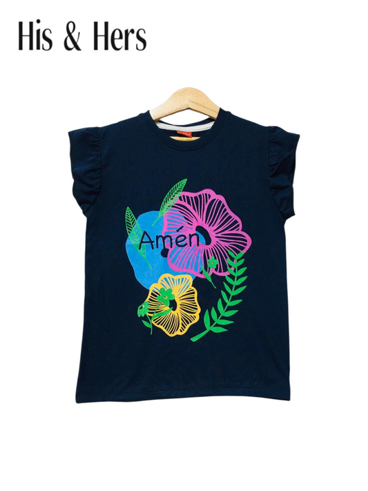 Amén Navy T-Shirt Girls 226