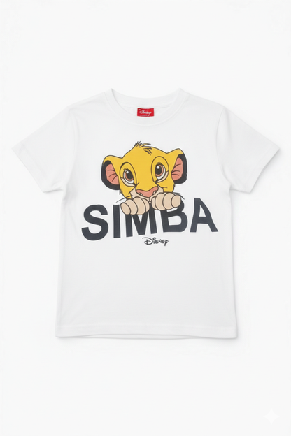 SIMBA Printed White T-Shirt  233